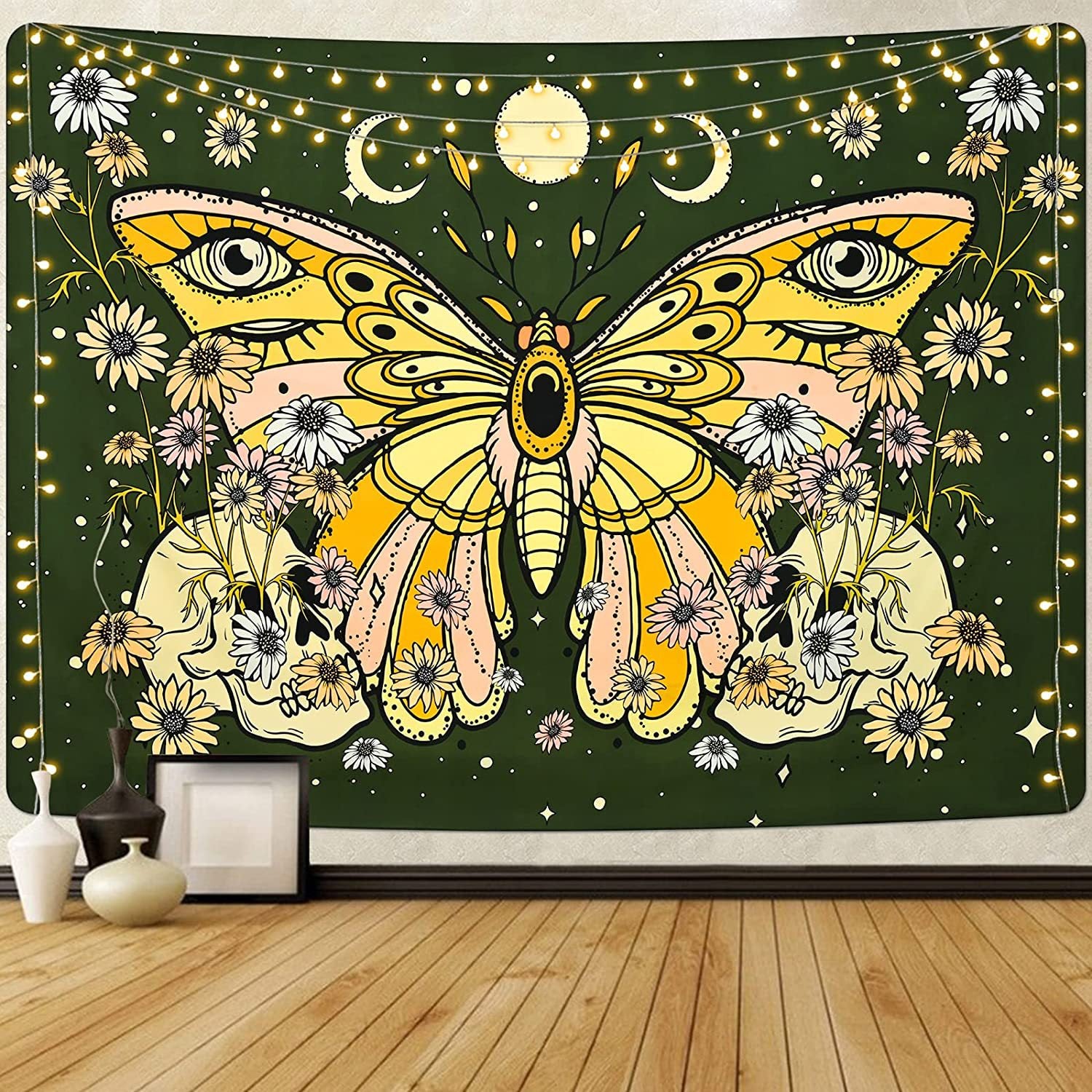 Wholesale Polyester Wall Violet Decoration Fabric Hanging Cloth Tapestry Room Backdrop Fabric